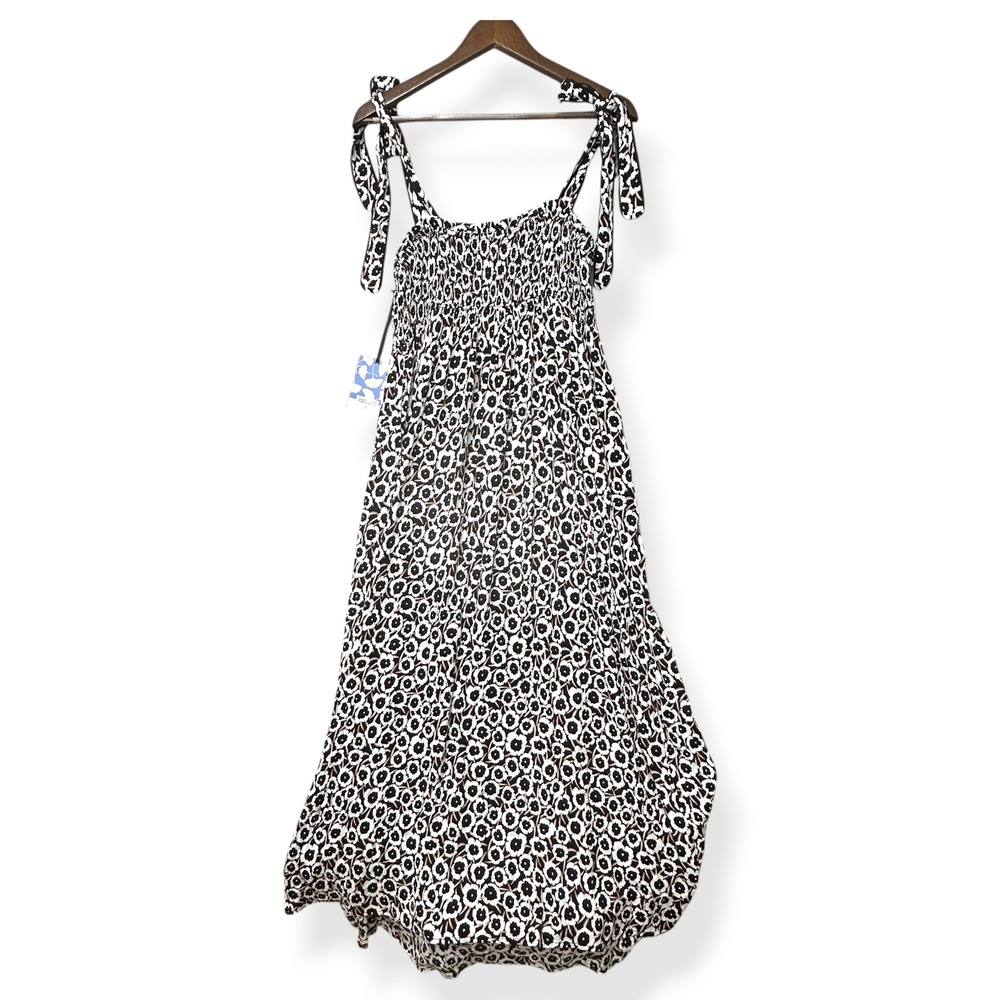 Diane von Furstenberg Women Dress Brown Floral M Boho Coastal Cottagecore Resort - Picture 3 of 8
